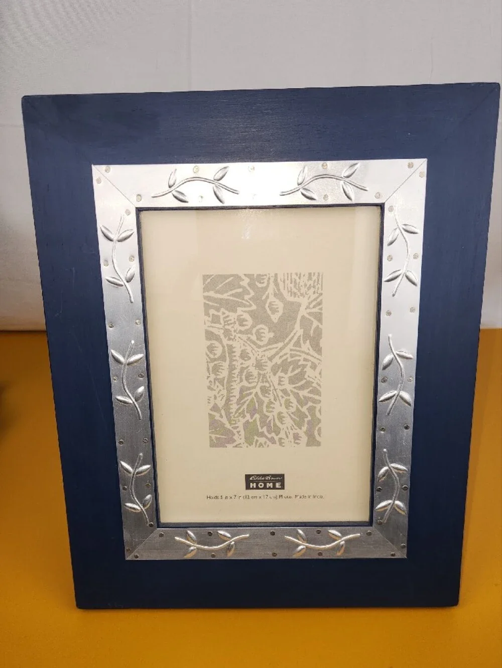 Eddie Bauer Navy Frame with Silver Leaf Accent